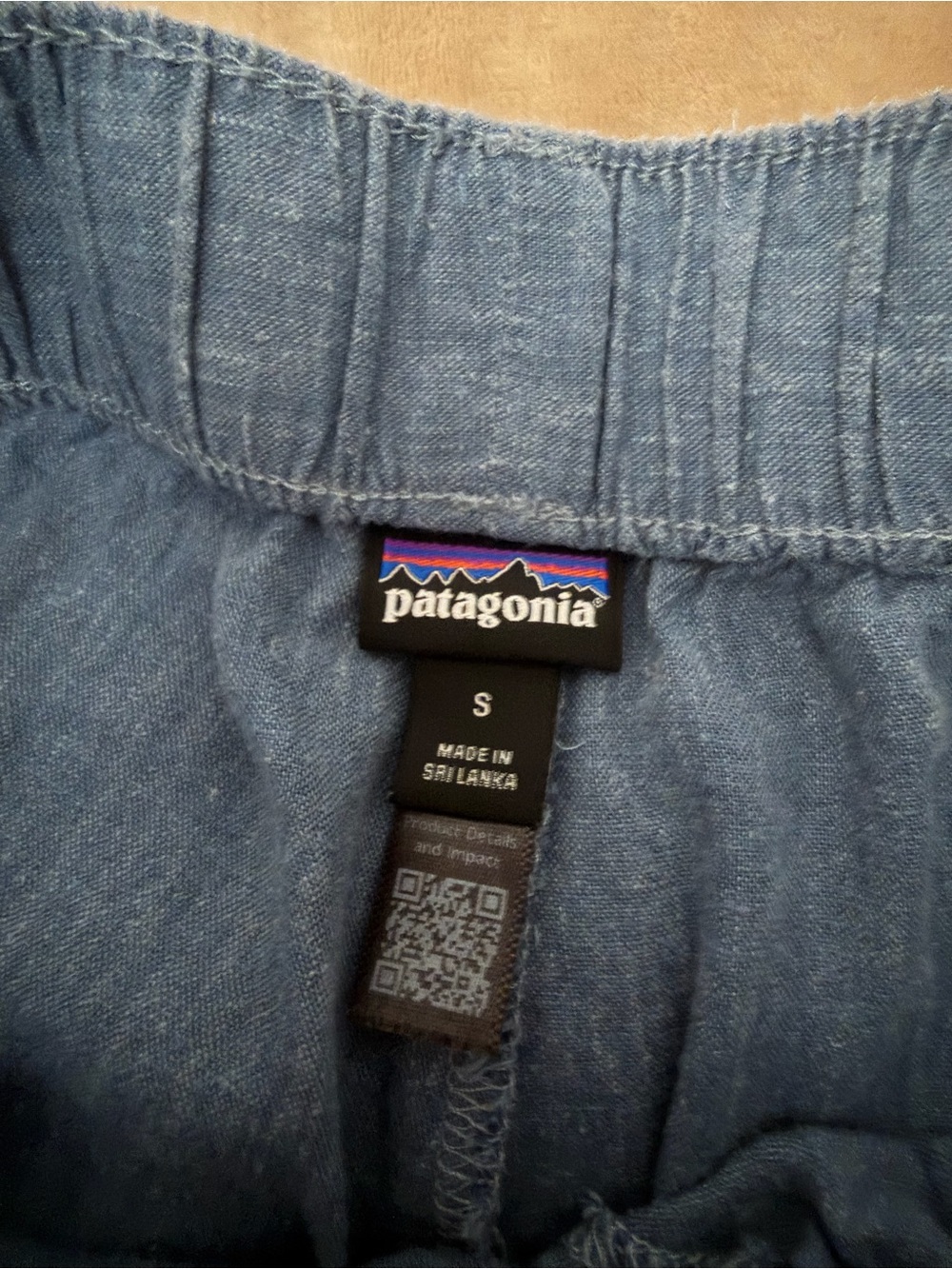Patagonia Garden Island Women's Elastic-Waist Blue Shorts Women’s Small - Picture 7 of 10